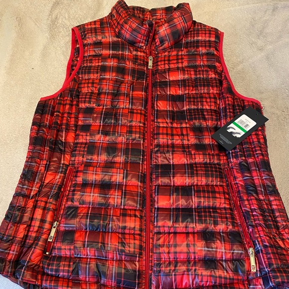 Tommy Hilfiger buffalo check packable vest